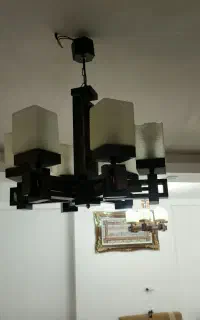 فروش 3 عدد  لوستر  چوب