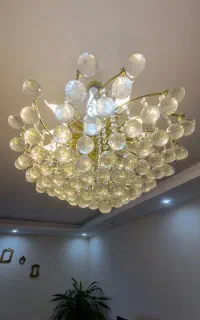 لوستر ۱۲ شعله طلایی