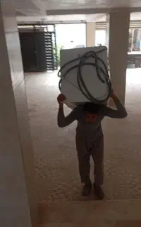 جابه‌جایی اساس منزل همراه کارگردر(آستارا)
