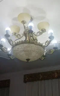 فروش دو عدد لوستر جنس برنج