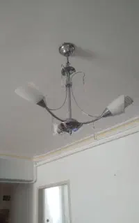 دو عدد لوستر سه شاخه با لامپ