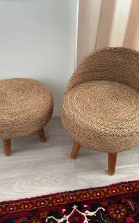 صندلی و میز حصیری