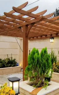ترموود الاچیق زیبایی تراس وفضای باز و داخلی