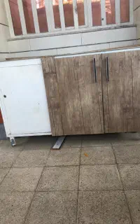 کابینت فلزی درب چوبی