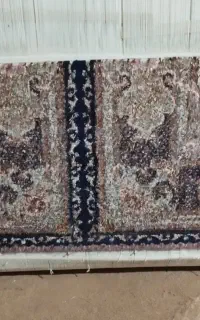 فرش نیمه کاره جفت شش متری50رج400لای بافته شده