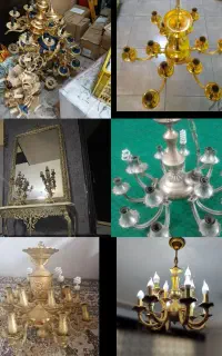خرید فروش لوستر آینه شمعدان آب طلا و برنزی وغیره