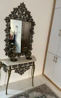 آینه شمعدان برنج