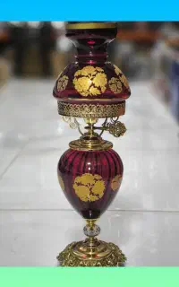آباژور زرشکی طلاکوب