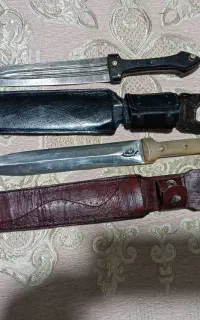 دو عدد چاقوی دسته شاخ