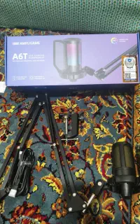 میکروفون کندانسر فای فاین مدل A6T گیمینگ با RGB