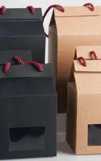 پاکت کرافت طلقدار و جعبه طلقدار کادویی