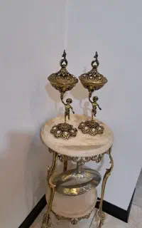 قندان برنز پایه بلند