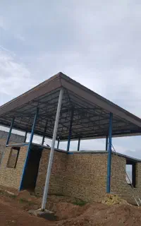 اجرای‌سقف‌شیروانی‌واسکلت‌‌فلزی‌وبتونی‌و سقف