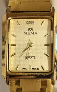 ساعت مردانه طلایی Mema