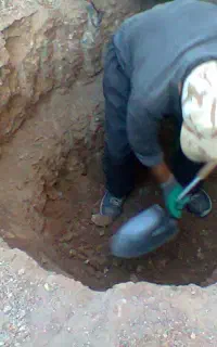 حفره چاه تخریب ساختمان