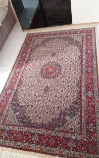 دو عدد فرش دو ذرع بیرجند گل ابریشم