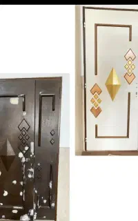 نقاشی ساختمان درب و پنجره