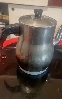 کتری استیل با سینی و تخته