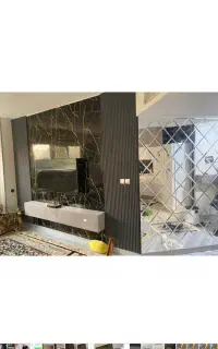 کاغذ دیواری ، کف پوش ، دیوار تی وی