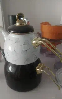 کتری و قوری لعابی نو با کارتن