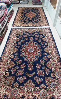 جفت ۶متری دستباف کرک گلپایگان سرمه ای