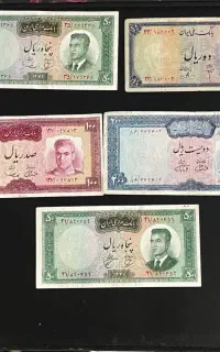 اسکناس قدیمی ۵ برگ