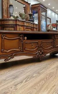 میز تیوی و اینه کنسول چوبی و تمام چوب با تخفیف