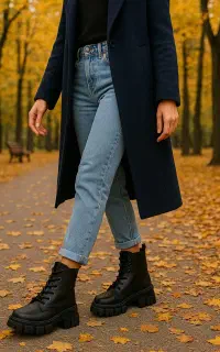 نیم بوت زنانه مشکی مدل Roxana