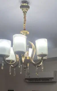 لوستر طلایی ۶ شعله