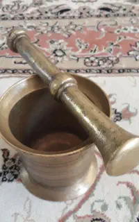 ۲ عدد هاونگ برنجی ومسی قدیمی