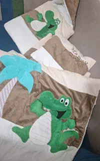 رختخواب 4 تیکه رویه مخمل گلدوزی شده