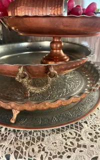 سه عدد سینی مسی اعلا توافقی