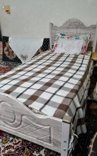 تخت تک نفره و تشک فنری و طبی