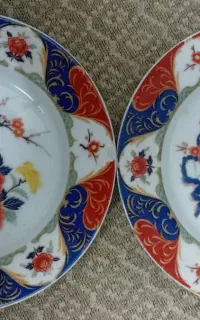 دوعدد پیش دستی واکو ژاپن نقاشی کار دست بااصالت