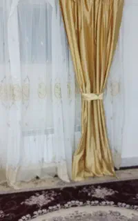 پرده پذیرایی 9متر حریر همراه دو عدد یالان