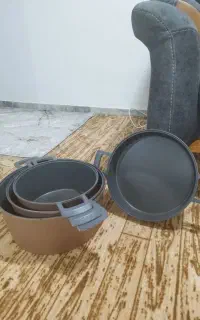 قابلمه و تابه کارکرده با درب پیرکس