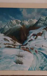 منظره زیبای زمستان کوهستان