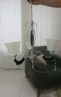 ۴ عدد لوستر استیل سه شاخه