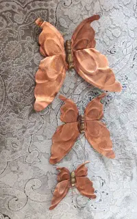 دیوار کوب پروانه مسی