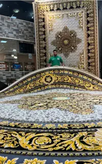 فرش افشان سورمه ای 12متری کد ۲۲۳۵