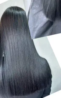 کراتین و پروتئین مو همراه با خط صاف