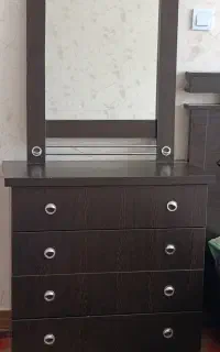 تختخواب دونفره پاتختی و دراور آیینه