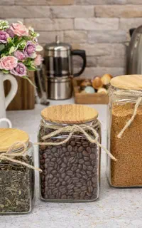 بانکه سه عددی پیرکس درب چوبی