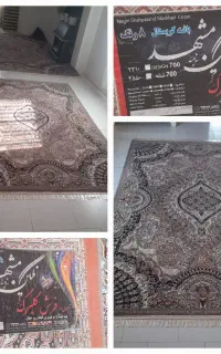 دو عدد فرش رنگ گردویی ۶ متری و ۱۲ متری