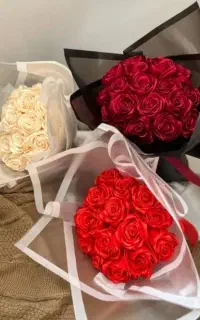 دسته گل روبانی