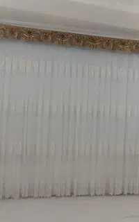 پرده حریر گل برجسته