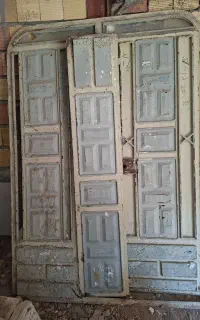درب حیاط سه تیکه