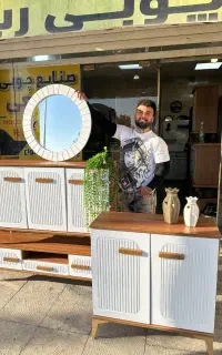 کنسول آینه تی وی جاکفشی مدل چوبیی