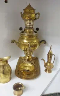 ست مینی سماور برنزی،ذغالی