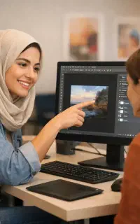 دوره فتوشاپ بازار کار همراه با مدرک فنی‌حرفه‌ای